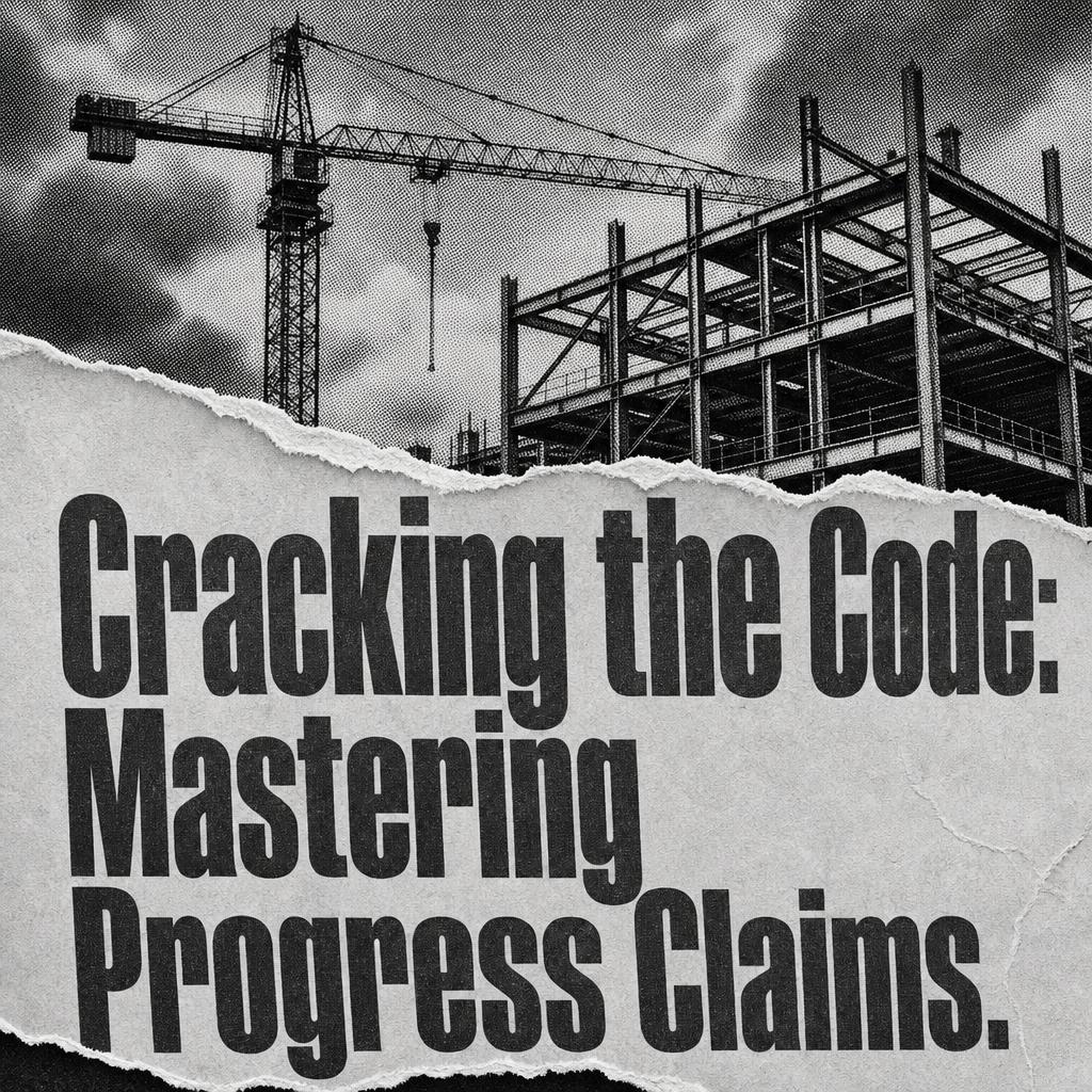 Torn-paper headline graphic reading Cracking the Code: Mastering Progress Claims